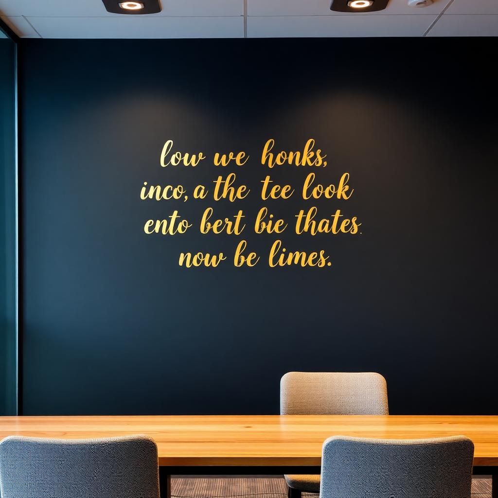 Interior Wall Lettering